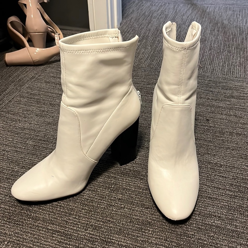 White Aldo booties